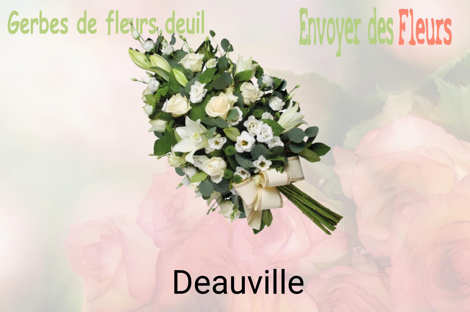 Gerbe de fleurs de deuil livrée à Deauville